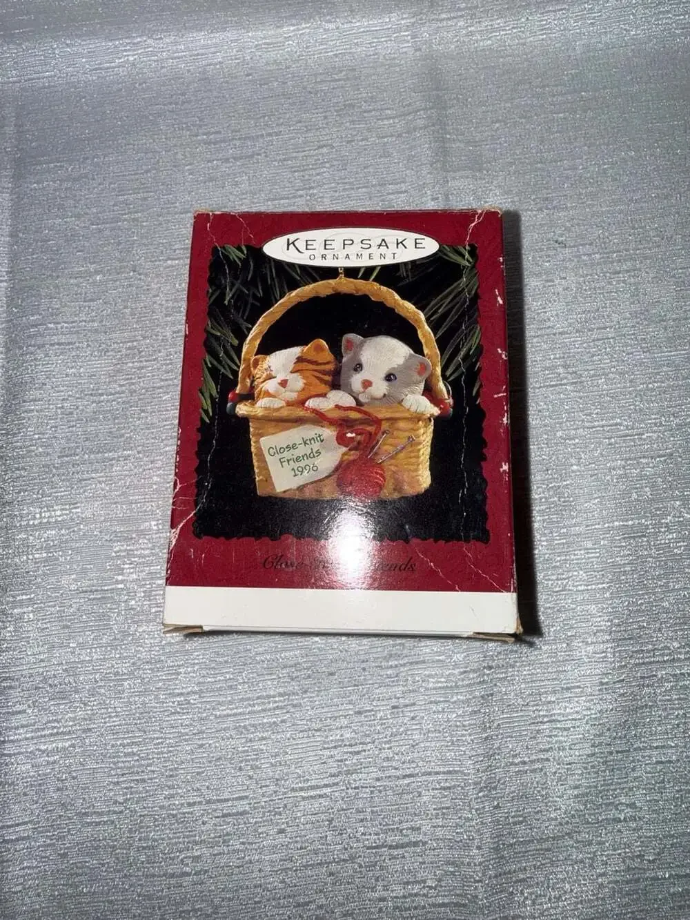 Hallmark Keepsake Ornament 1996 Close-Knit Friends Kittens in Knitting Basket